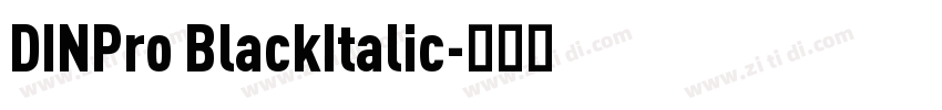DINPro BlackItalic字体转换